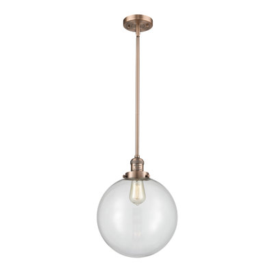 Luminaire suspendu sphère simple à 1 lumière Clermont