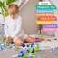 KUB Planète: ensemble de construction magnétique - néon astral - blocs de construction de couleur espace de 100 pièces, clic-construire-jouer, jouet empilable éducatif de tige, enfants 3+