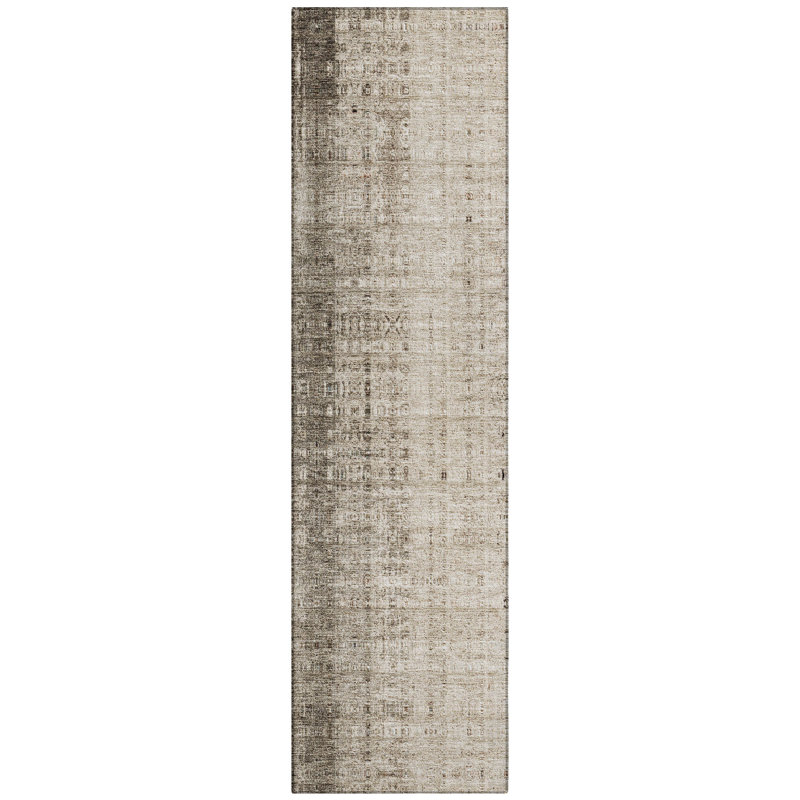 Machine Washable Indoor/Outdoor Kaczor ACN2240 Stripes Rug, Runner 2'3" x 7'6"