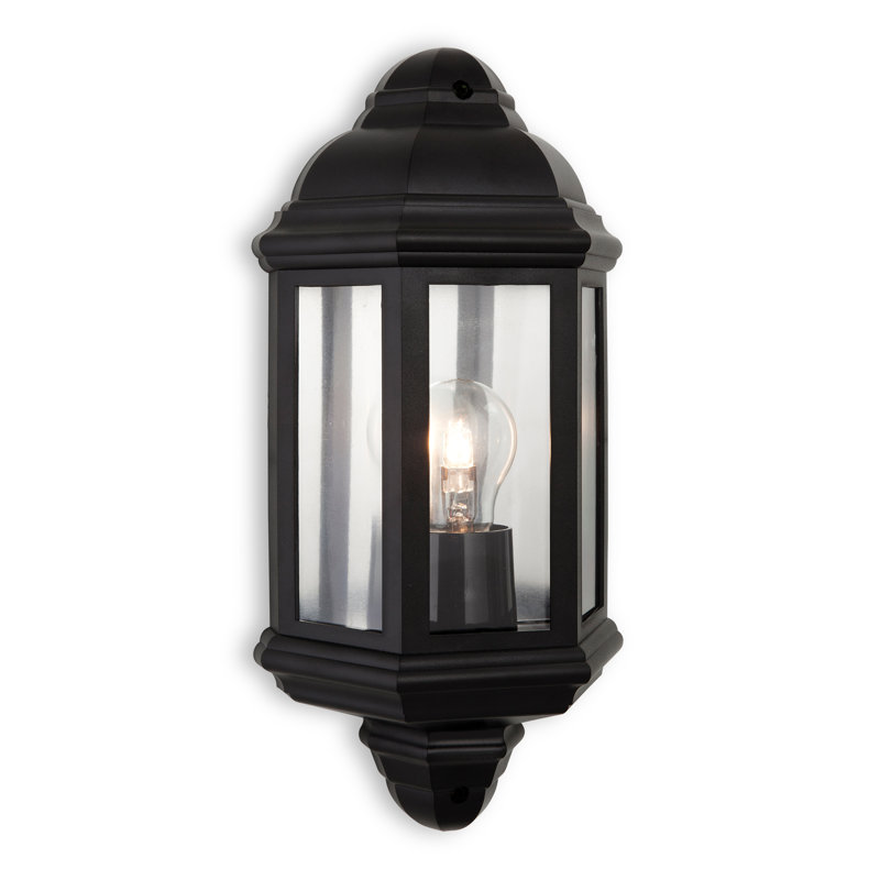 Park Matte Black 36cm H Outdoor Wall Lantern, Yes