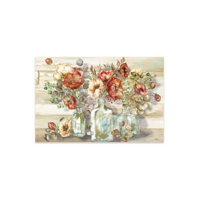 " Spice Poppies And Eucalyptus In Bottles Landscape " by Tre Sorelle Studios