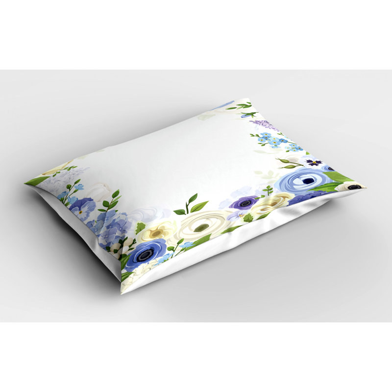 White Polyester Microfiber Piece Sham, King