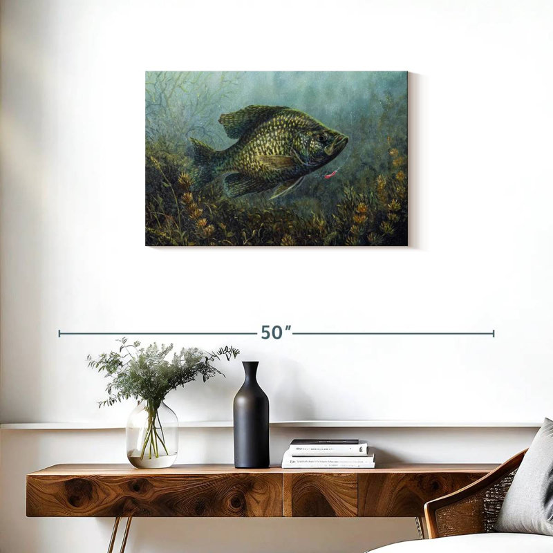 Brampt Black Crappie, 20" H x 30" W