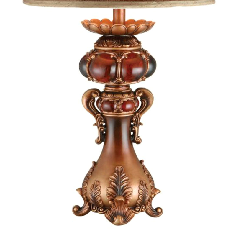 Lampe de table haute 31 po, abat-jour en lin