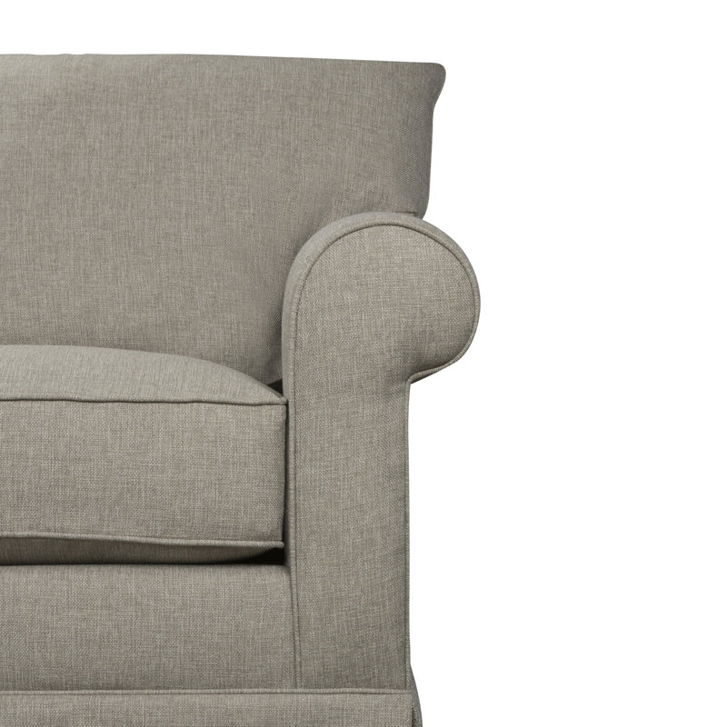 Canapé modulaire 2 pièces Friedman, Accoudoir à gauche (vu de face), Tissage natté lin Drusky Sustain®