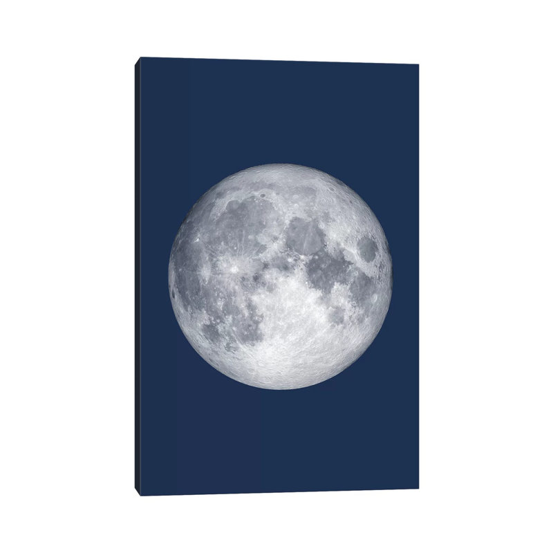 Full Moon - Blue par GetYourNerdOn - Photographie sur toile tendue, H 40 po x l 26 po x P 1,5 po
