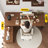 Solid Wood L-Shaped Desk with Integrated Bookshelf-418042454