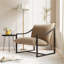 Fauteuil d'appoint Sling avec structure en métal robuste et coussin amovible-19847087