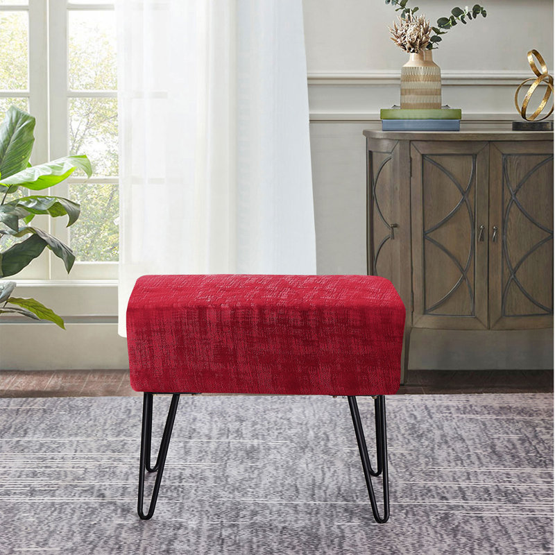 Repose-pieds standard Alegre, Velours rouge tango