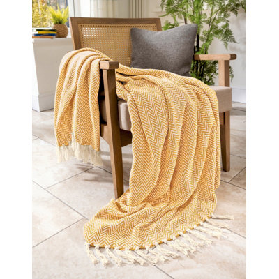 Audley Chevron Herringbone Throw Blanket