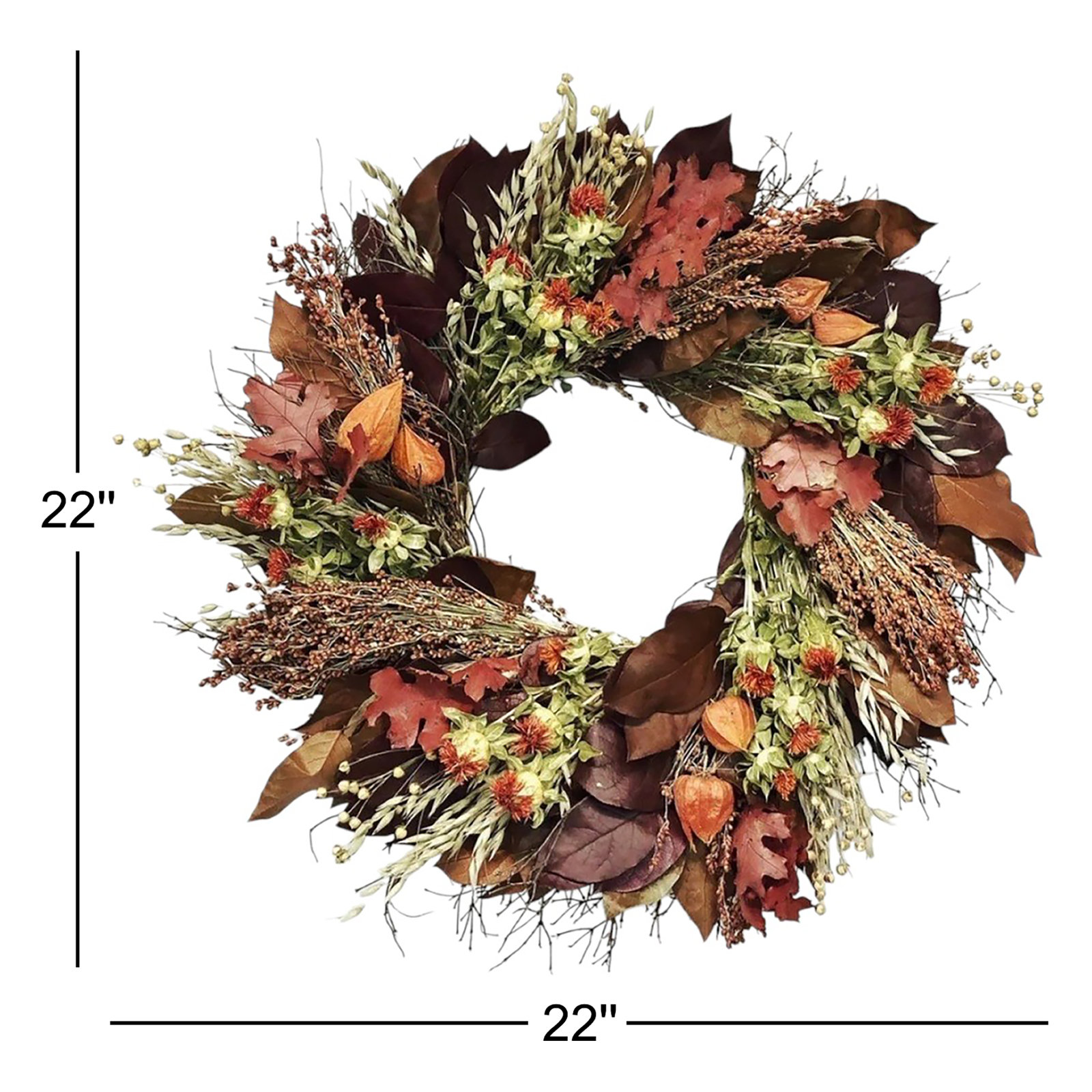 22" Handcrafted Floral Wreath