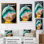 Art mural sur toile liquide, art bleu turquoise et formes abstraites-1840703841-1840703845