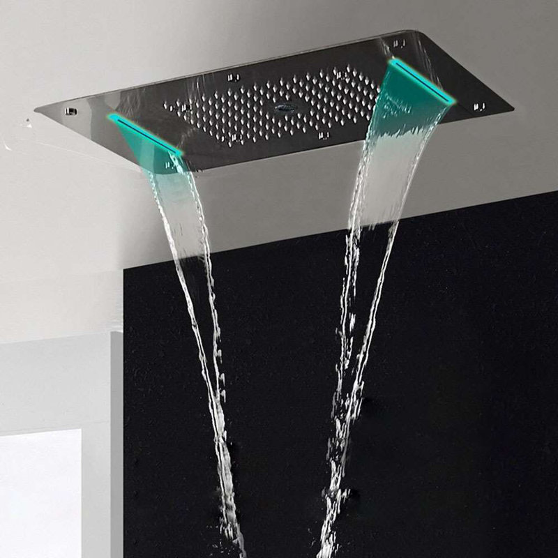 Pomme de douche à DEL encastrée de luxe pour votre salle de bain