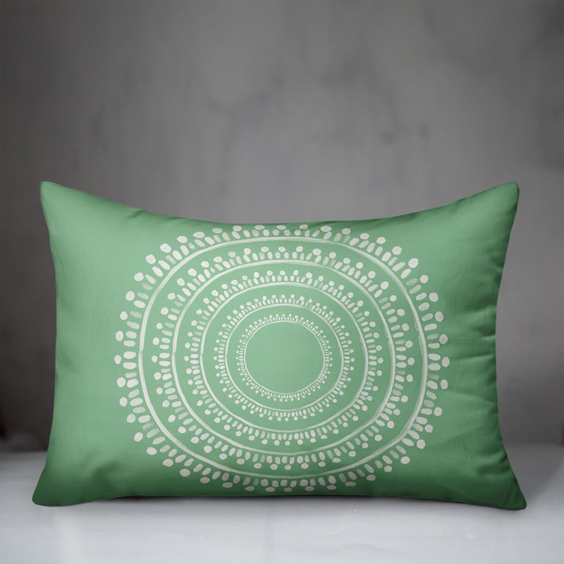 Geometric Throw Pillow, Green