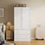 Armoire-penderie avec 2 portes tissées Zanera