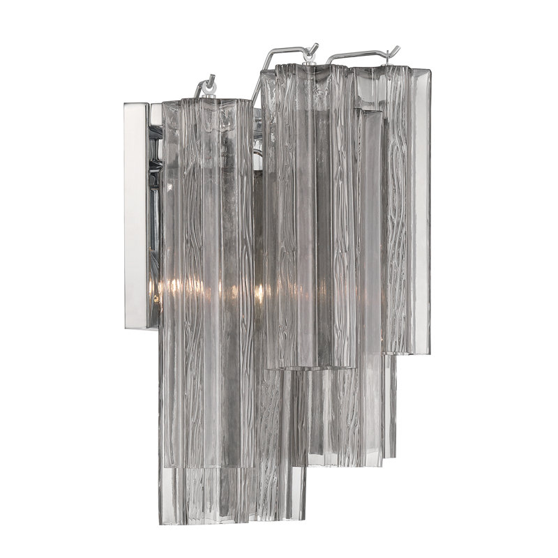 Hardman 2 Light Aged Brass Sconce, Chrome, Black