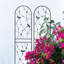 Barrière de jardin en treillis de jardin en métal 86,7 "x 19,7" treillis antirouille pour plantes grimpantes