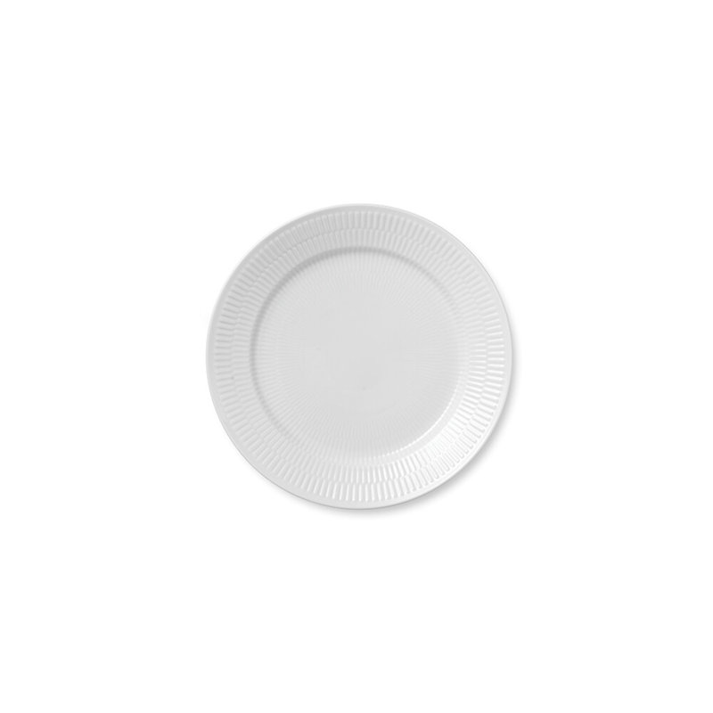 White Fluted Royal Copenhagen 10.6299" Dinner Plate