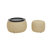 Round Storage Ottoman, Woven Rattan Fabric Ottoman, 2 In 1 Function, Work As End Table And Ottoman, With Small Seat
