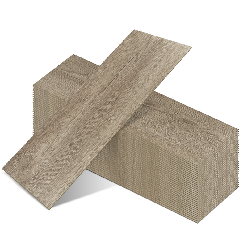 6" x 18" Luxury Vinyl Tile,Self-adhesive Vinyl Flooring, Desert Oak