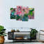 Ensemble de 4 pivoines abstraites sur toile-92828291