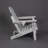 Outdoor Adirondack Chair, Foldable With Dual Cup Holder, Composite Material With Wood Texture-1662919206