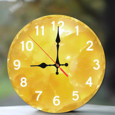 Numbers In Yellow Jelly Clock
