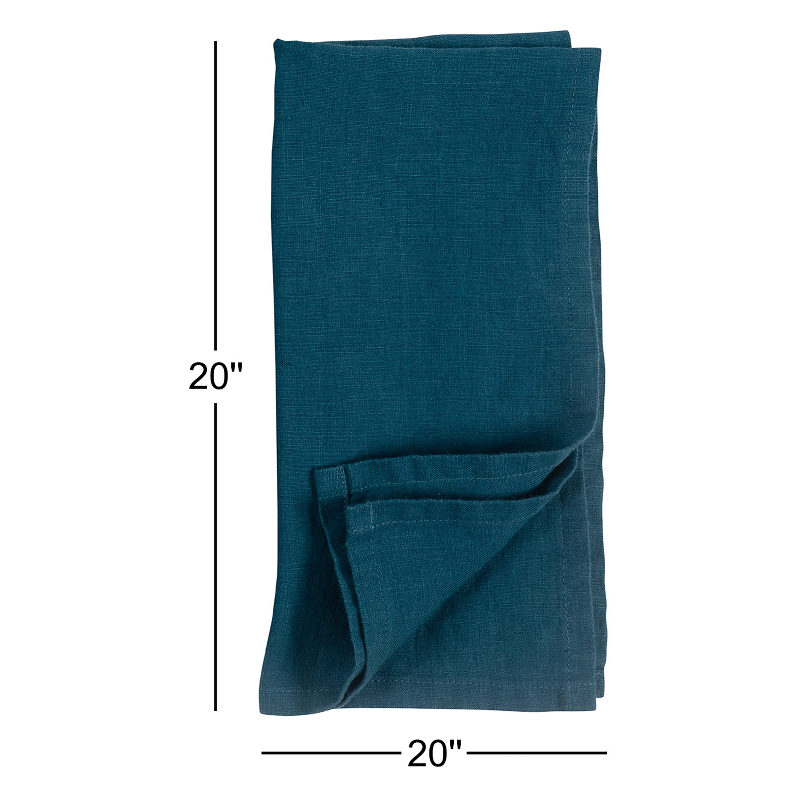 Alvia Reversible Linen Napkin, Dark Blue