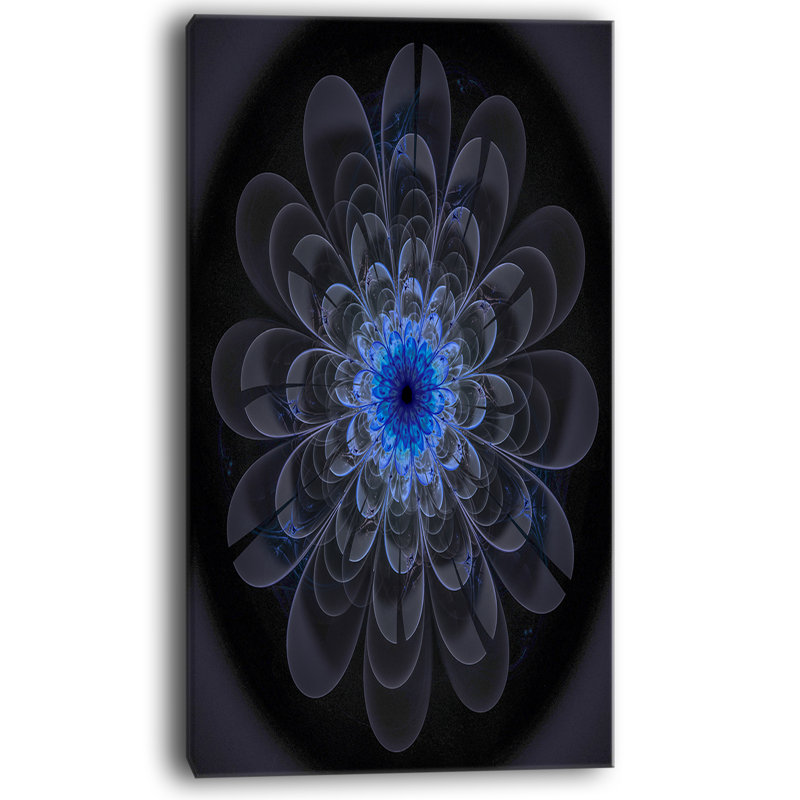 Fleur numerique parfaite, impression sur toile tendue, H 32 po x l 16 po x P 1 po
