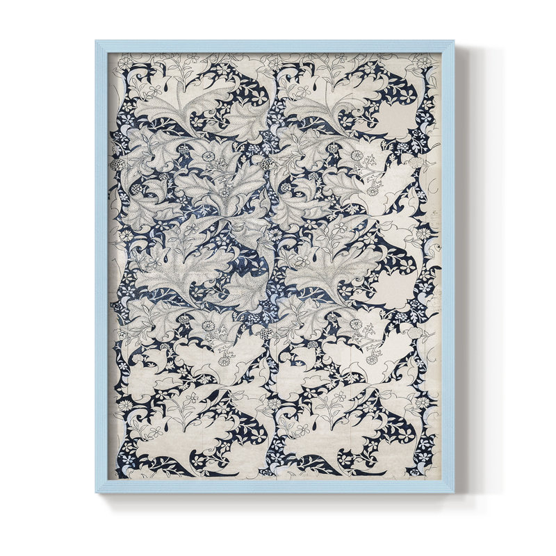 Impression encadrée vintage rétro LXI, bois massif, H 11 po x l 9 po, Blue
