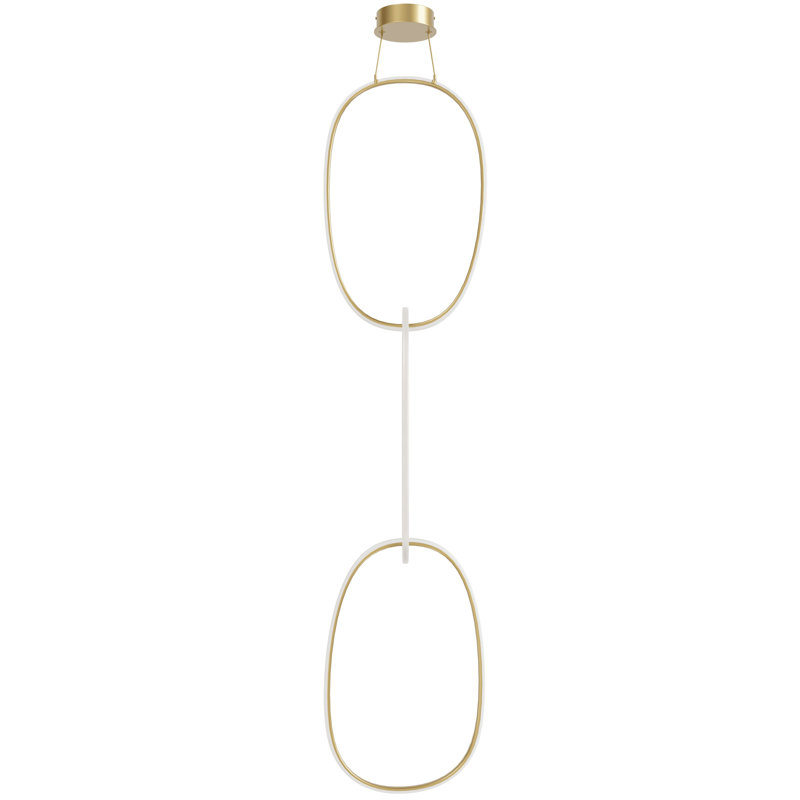 Luminaire suspendu géométrique à del 1 lumière unique Gunlogh, Or