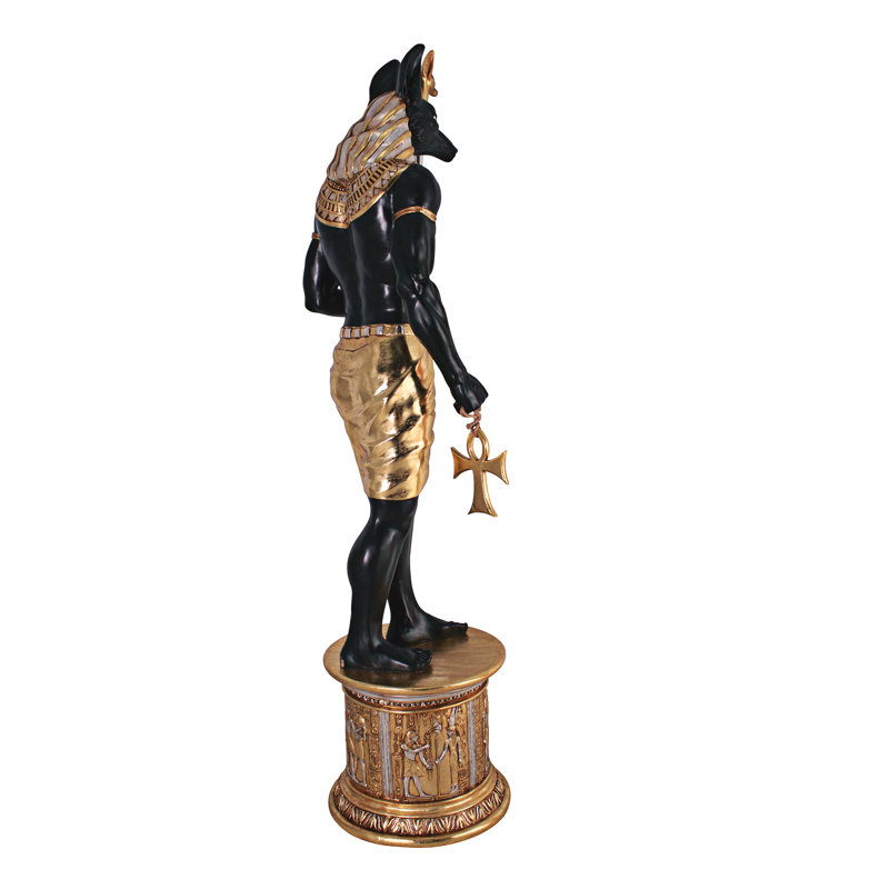Egyptian Grand Ruler Anubis Statue with Pedestal