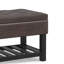 Banc de rangement avec repose-pieds capitonné et tablette ouverte Cosmopolitan-875776438