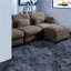 Canapé d'angle 3 places à compression en chenille marron, assise profonde moderne pour la maison