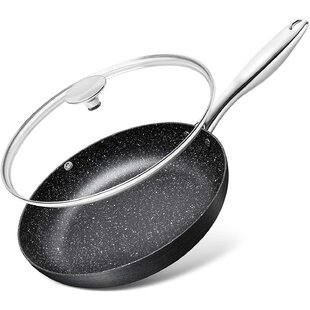 MICHELANGELO Stone Frying Pan with Lid, Nonstick 12 Inch Frying Pan with  Non toxic Stone-Derived Coating, Granite Frying Pan, Nonstick Large Frying  Pans with Lid, Induction Compatible - 12 Inch 