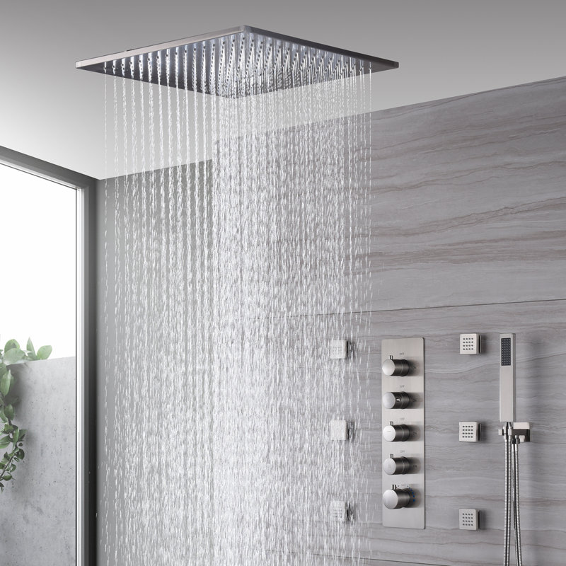 All-In-One Kit with Rough in-Valve, Brushed Nickel