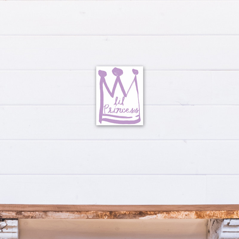 Art sur toile little princess Brewer, H 10 po x l 8 po x P 1,25 po, Mauve