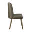 Ensemble de 2 chaises d'appoint Waylon en cuir synthétique gris et finition chêne gris