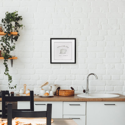 «Everyday National Coffee Day», reproduction sous verre encadrée, design par Cindy Jacobs