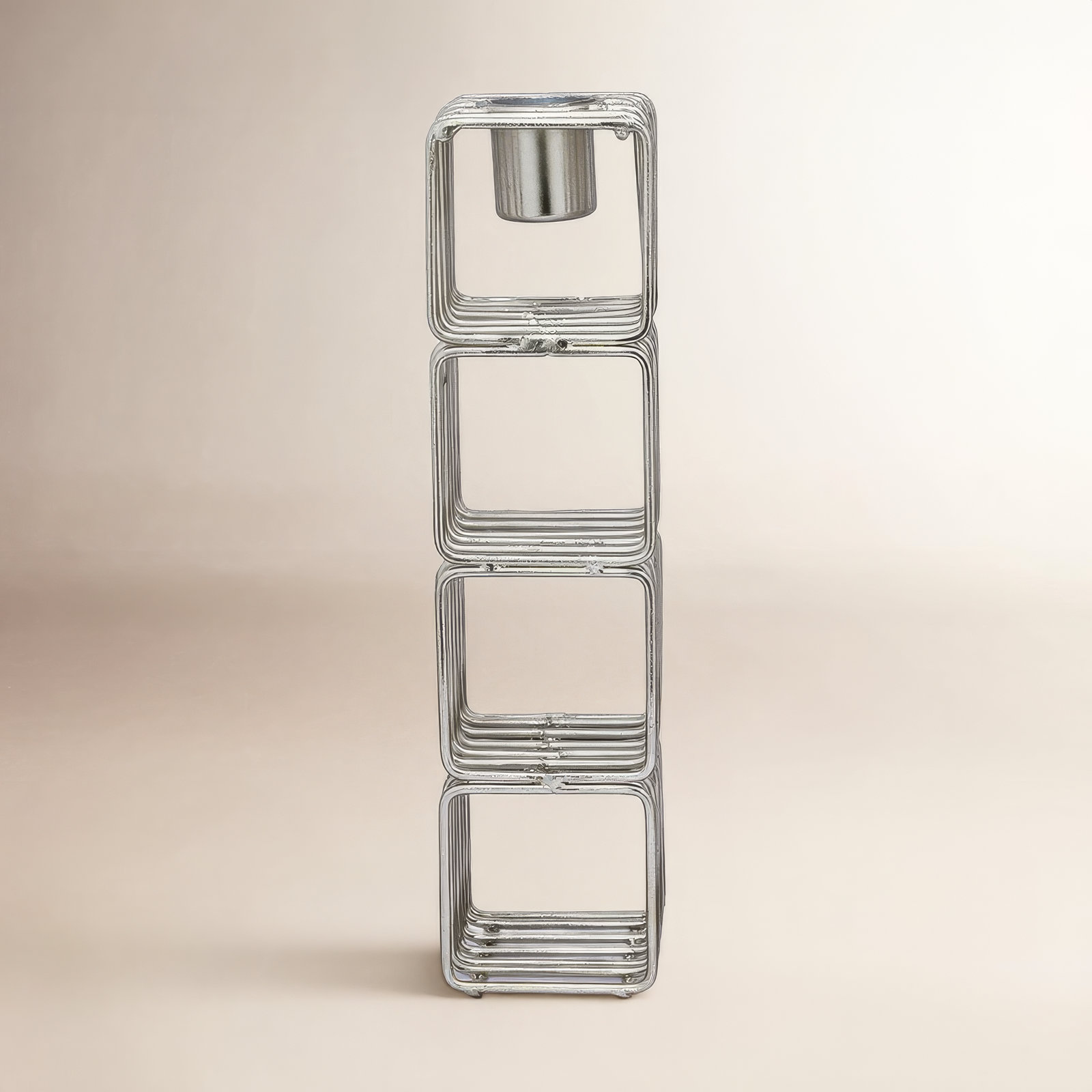 Paulding Wire Pillar Candle Holder, 8" H x 2" W x 2" D