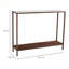 Console en marbre blanc uni avec cadre en fer antique