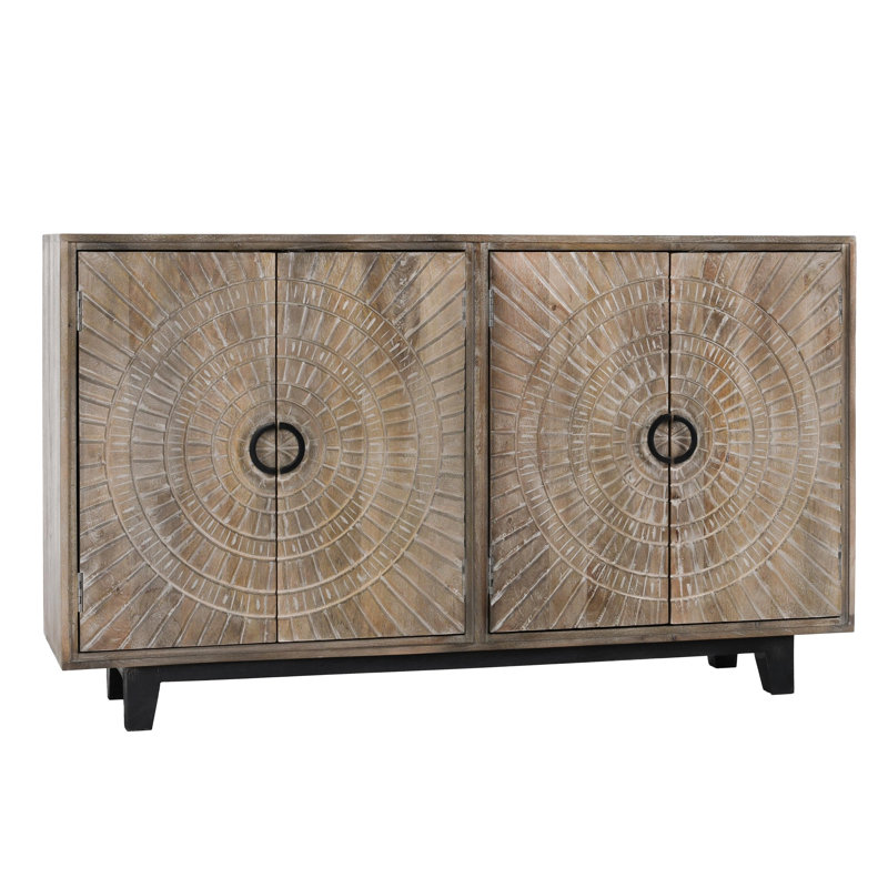 Viva 65'' W Solid Wood Sideboard, Rustic Oak