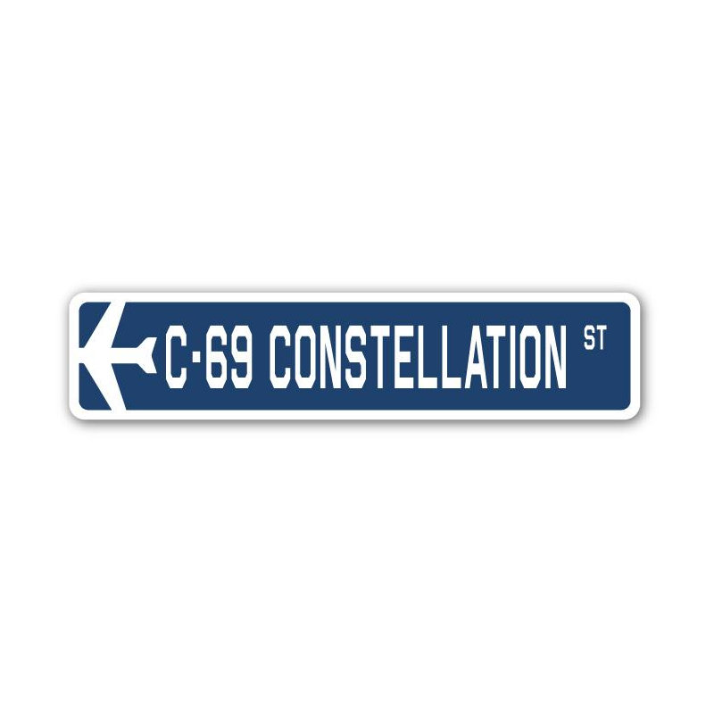Plaque de rue Badgett C-69 Constellation Air Force, H 7 po x l 30 po x P 1 po