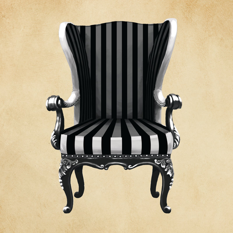 " Classy Chair 2 ", 30"H x 30"W, Black Framed Print, Yes