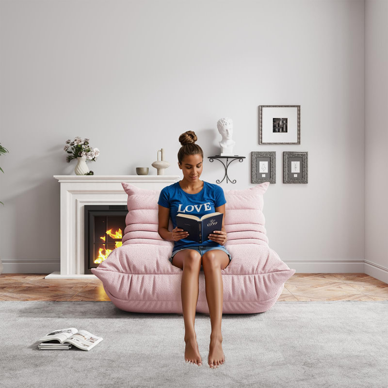 Canapé de fauteuil à billes de 38 po de largeur, sans assemblage, parfait pour la chambre à coucher, le bureau ou le salon