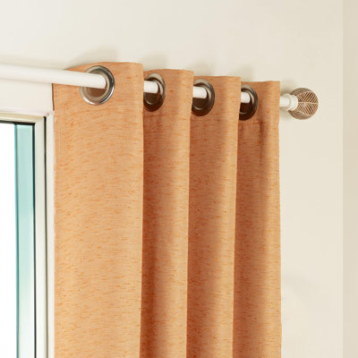  Tringle à rideaux pour fenêtre 44 - 120 po, tringle à draperie extensible en métal robuste de 1 po, tringle à rideaux réglable avec embouts décoratifs en forme de boule marocaine pour le salon, ivoire mat