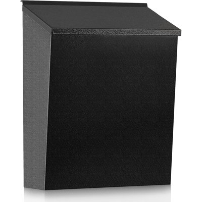 Convenient And Durable Wall Mount Mailbox For Outside, Easy Installation, Ample Storage Space To Accommodate Standard-Sized Letter, Magazine, Check, Black, Drop Box For Home Or Apartment