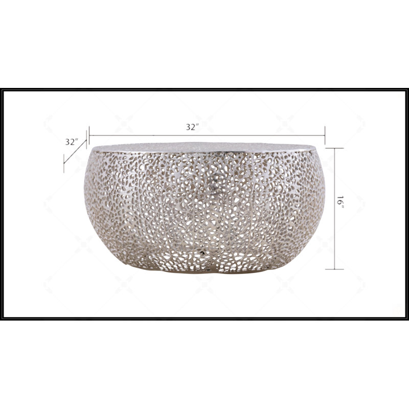 Table basse ronde, Argent argent