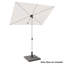 Parasol rectangulaire plat polyvalent 6 x 4 pi avec bouton rotatif 360 degrés pour terrasse