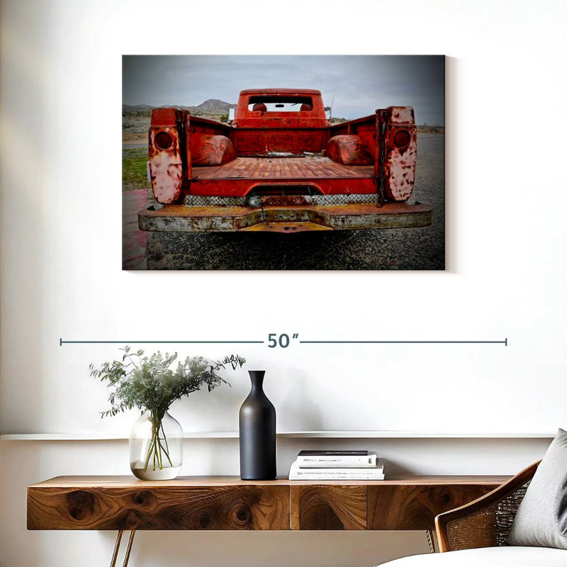 Mehar Back End rétro rouge Pick Up, H 24 po x l 36 po